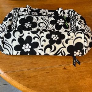 Vera Bradley Diaper Bag - Night & Day Floral - Black & White - Retired Pattern